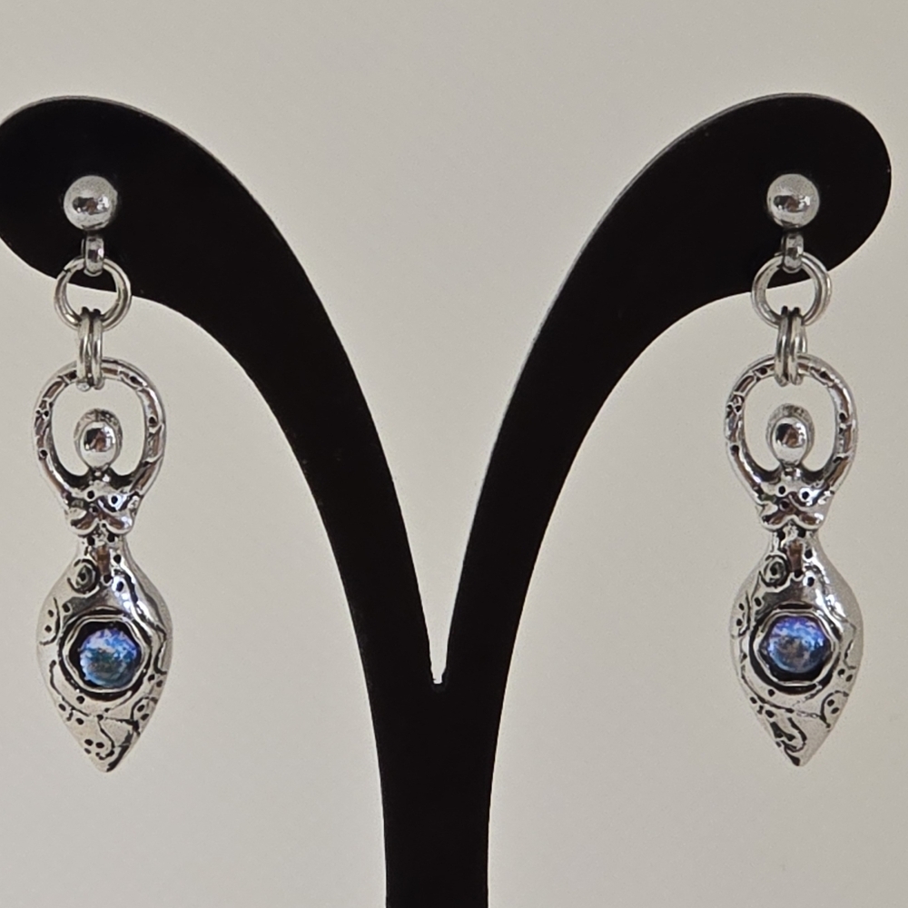 Female figure earrings